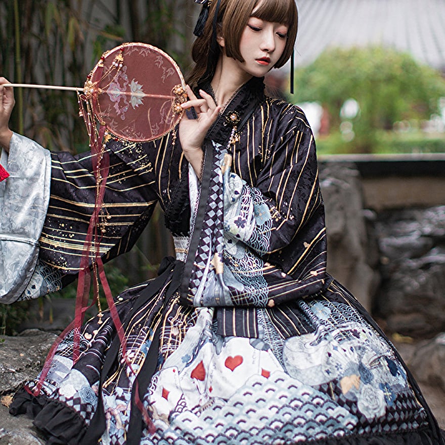 ゴスロリ通販 With U 和ロリ 和装 着物 着物風 セットアップ ブラウス