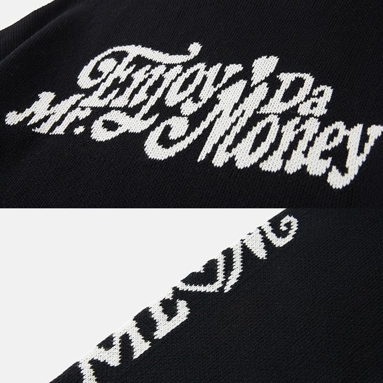 MEDM  Mr Enjoy Da Money ミスター エンジョイ ダ マネー Old Logo Sweater ロゴ ニットセーター クルーネック メンズ レディース ユニセックス 韓国 オーバーサイズ XL MEDM Mr Enjoy Da Money ミスター エンジョイ ダ マネー Old Logo