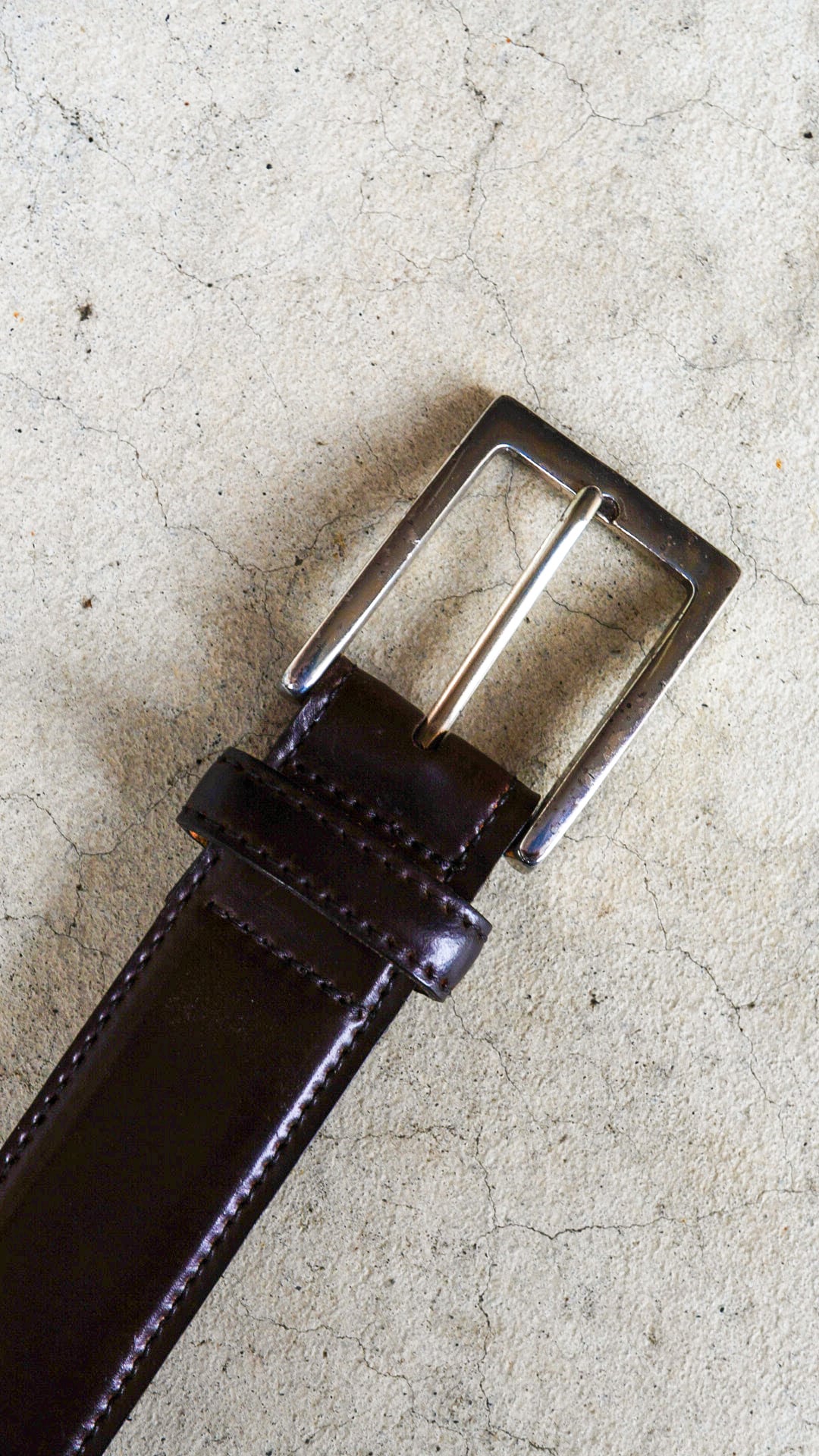 USED】ALDEN オールデン シェルコードバン ドレス ベルト《ブラウン 茶  