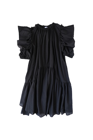 【26SS】folkmade(フォークメイド)Playground dress BLACK(S/M/L)ワンピース ブラック