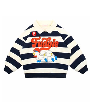 [BEBE DE PINO] Little birds stripe collar sweatshirt 正規品 韓国ブランド 韓国ファッション 韓国代行 韓国通販 ベベドピノ bebedepino 日本 店舗 韓国 子供服