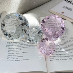 crystal paper weight object 3colors 2size / クリスタル ペーパーウェイト オブジェ 文鎮 韓国 雑貨