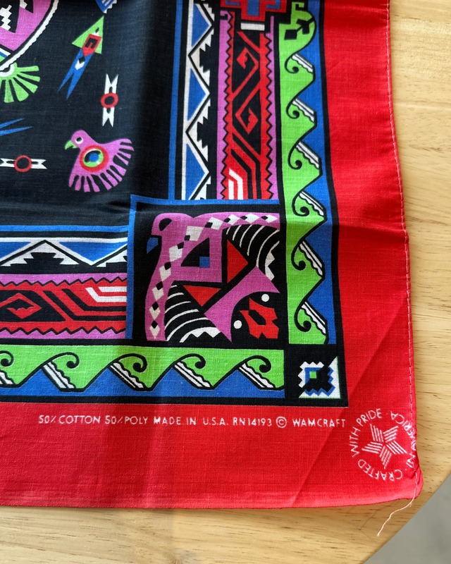 Vintage 80s-90s Wamcraft Bandana made in USA