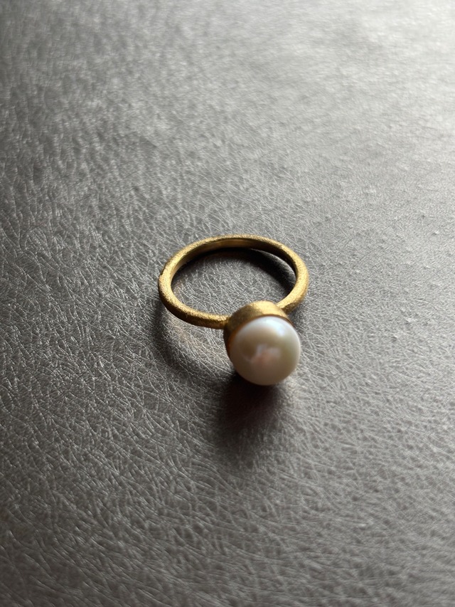 10mm淡水真珠シンプルリング