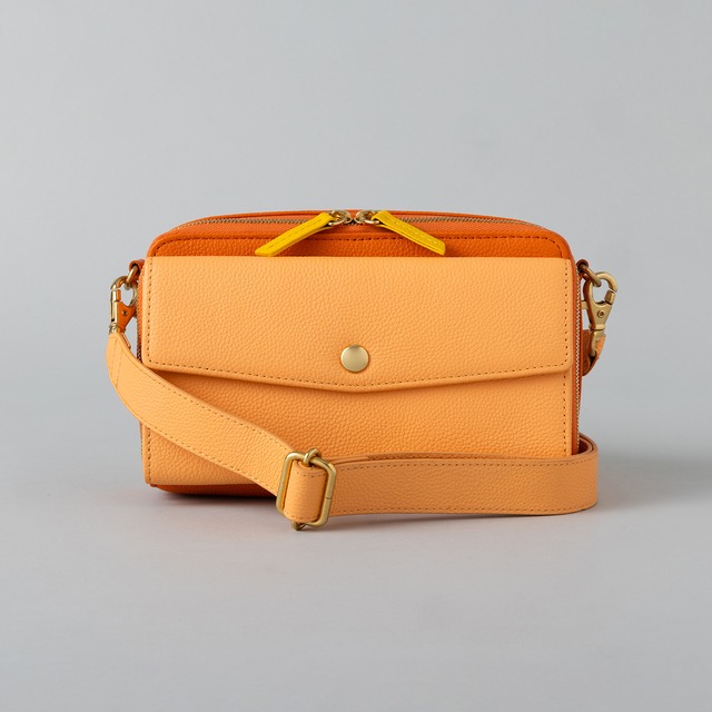 スクエアショルダーバッグ| 限定色 -ピーチフィズ・ビブラントサン・ハニービー