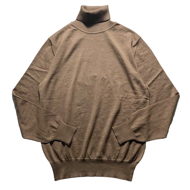 BRIONI brown wool turtleneck sweater