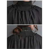 ハイネック バルーン ロングワンピース 00104