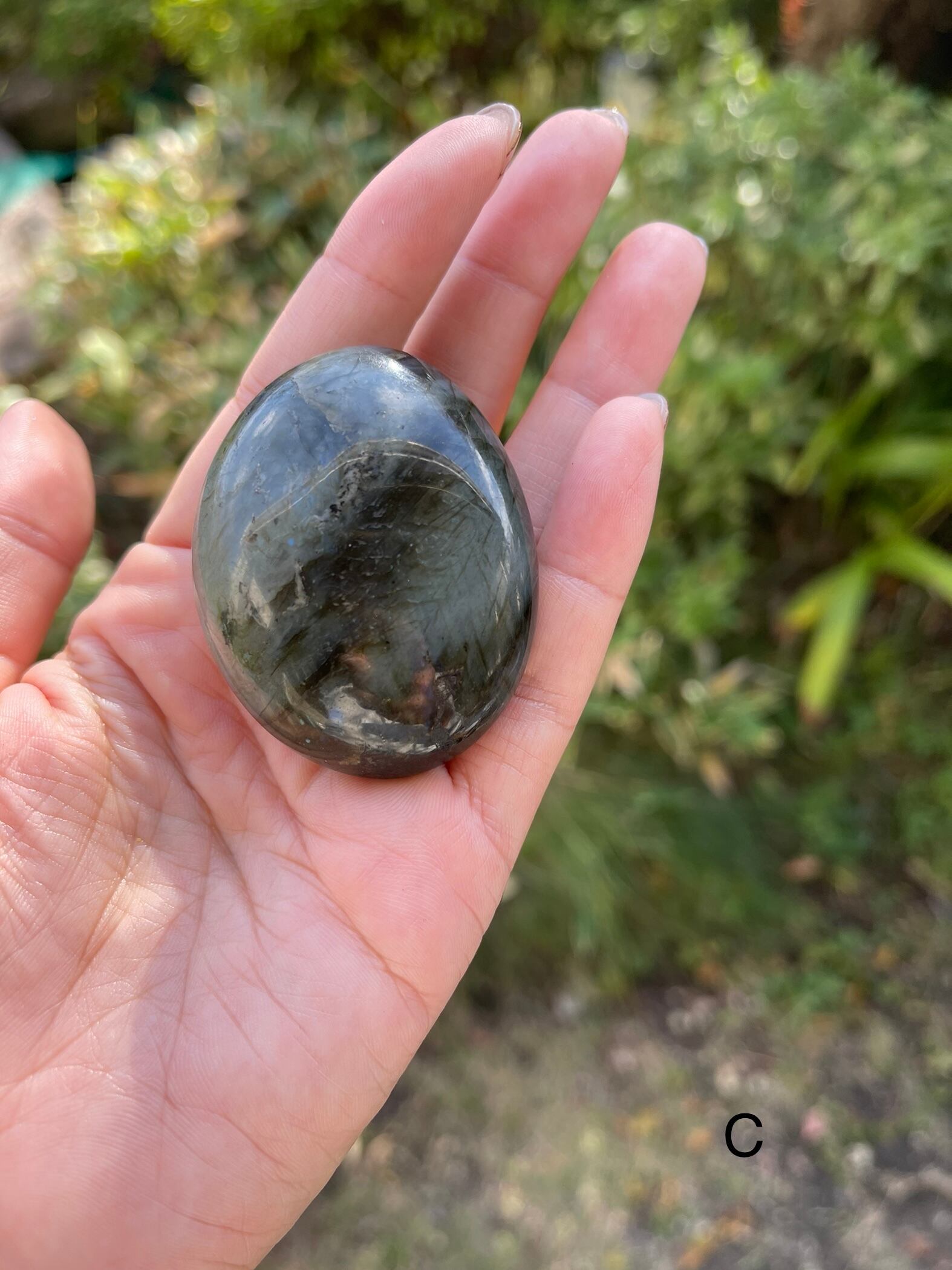 ラブラドライト　パームストーン(Labradorite　Palm stone）