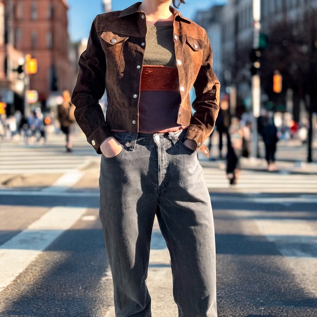 【LADIES】vintage leather jacket