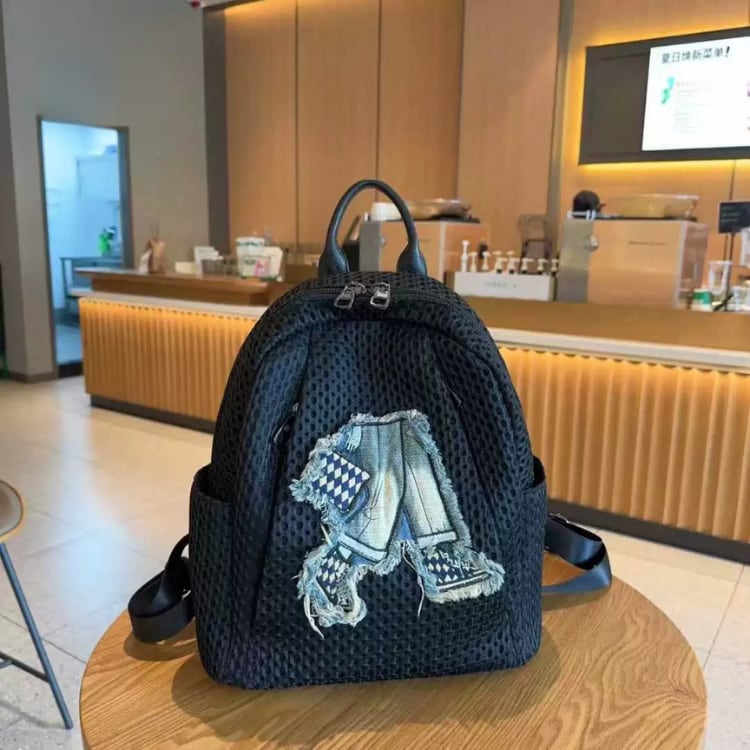 フロントプリント カジュアル リュックサック ◆2col L00255