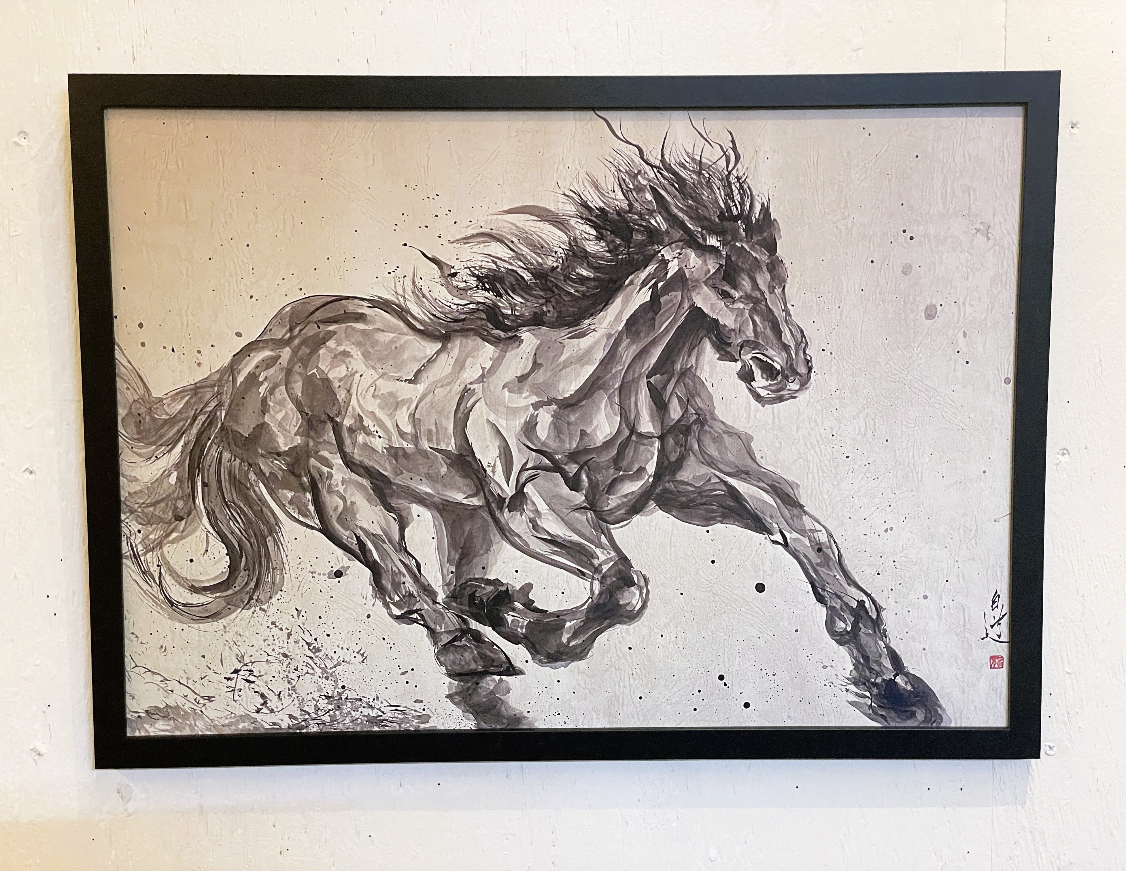 美品 掛け軸 現代水墨画家 絵師白道作「白頭鷲」共箱 墨絵 水墨画 現代水墨画家 絵師白道 MINI「白虎」五神獣 ・直筆作品 虎 Hakudou