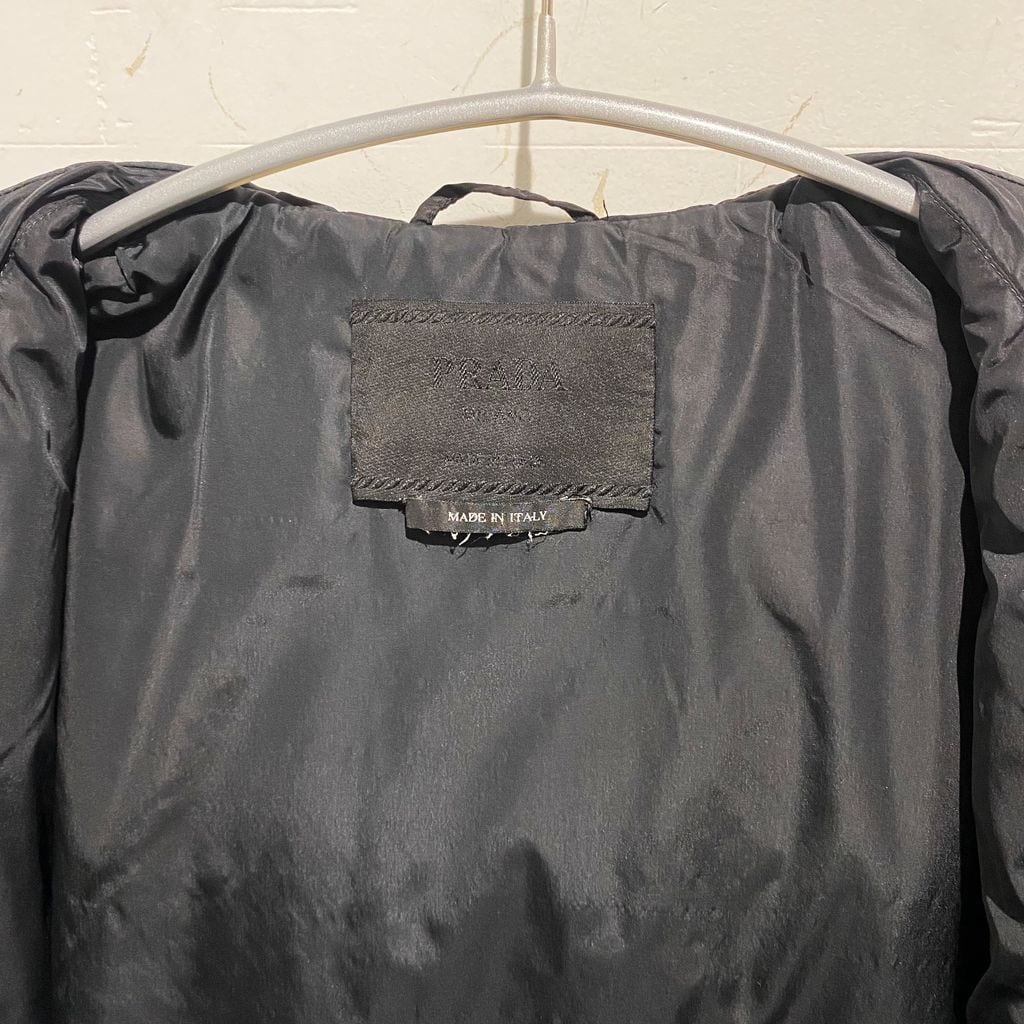 PRADA プラダ 99AW Leather Belt Hooded China Coat ダウンコート