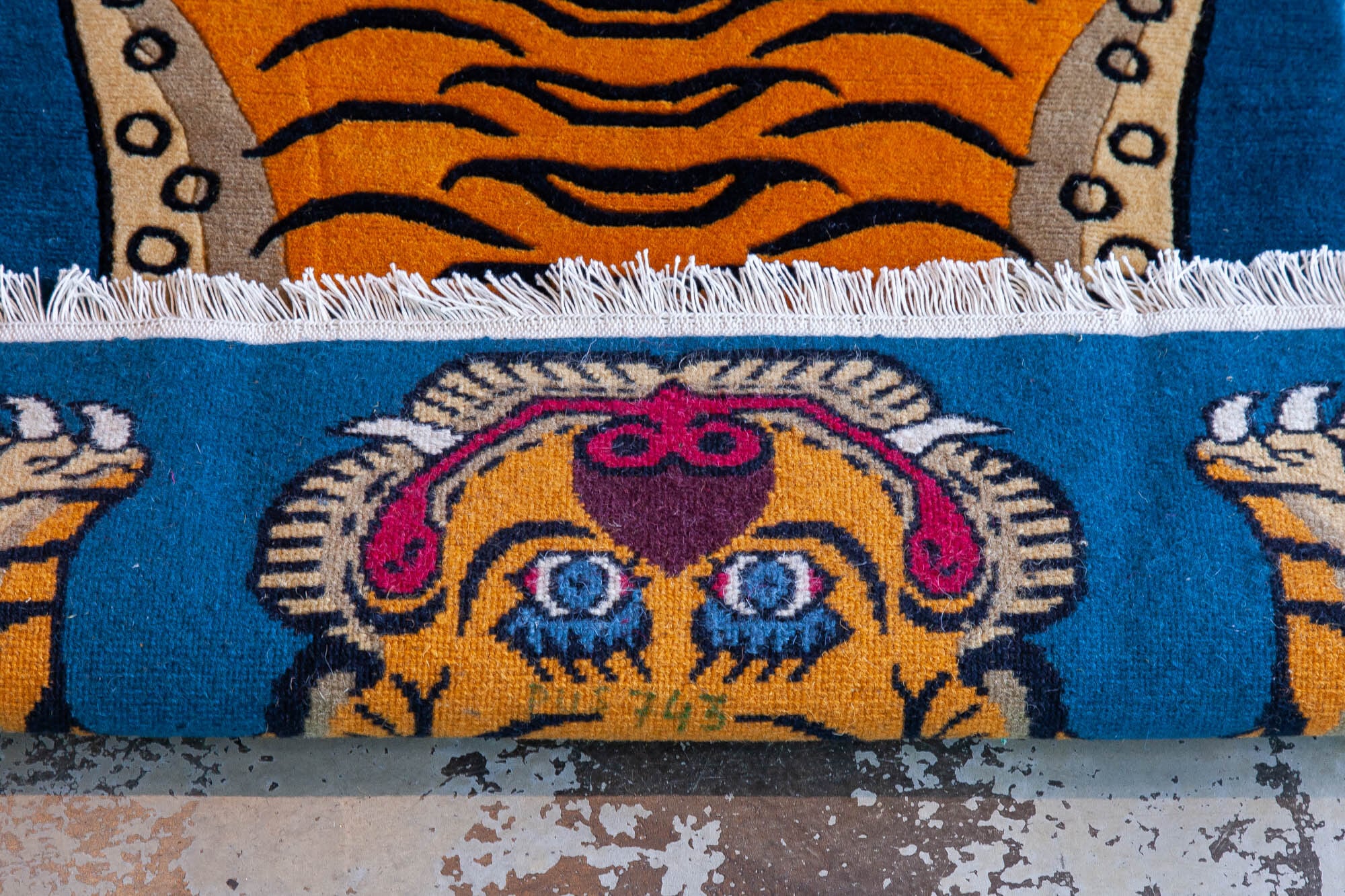 Tibetan Tiger Rug 《Sサイズ•ウール057》チベタンタイガーラグ