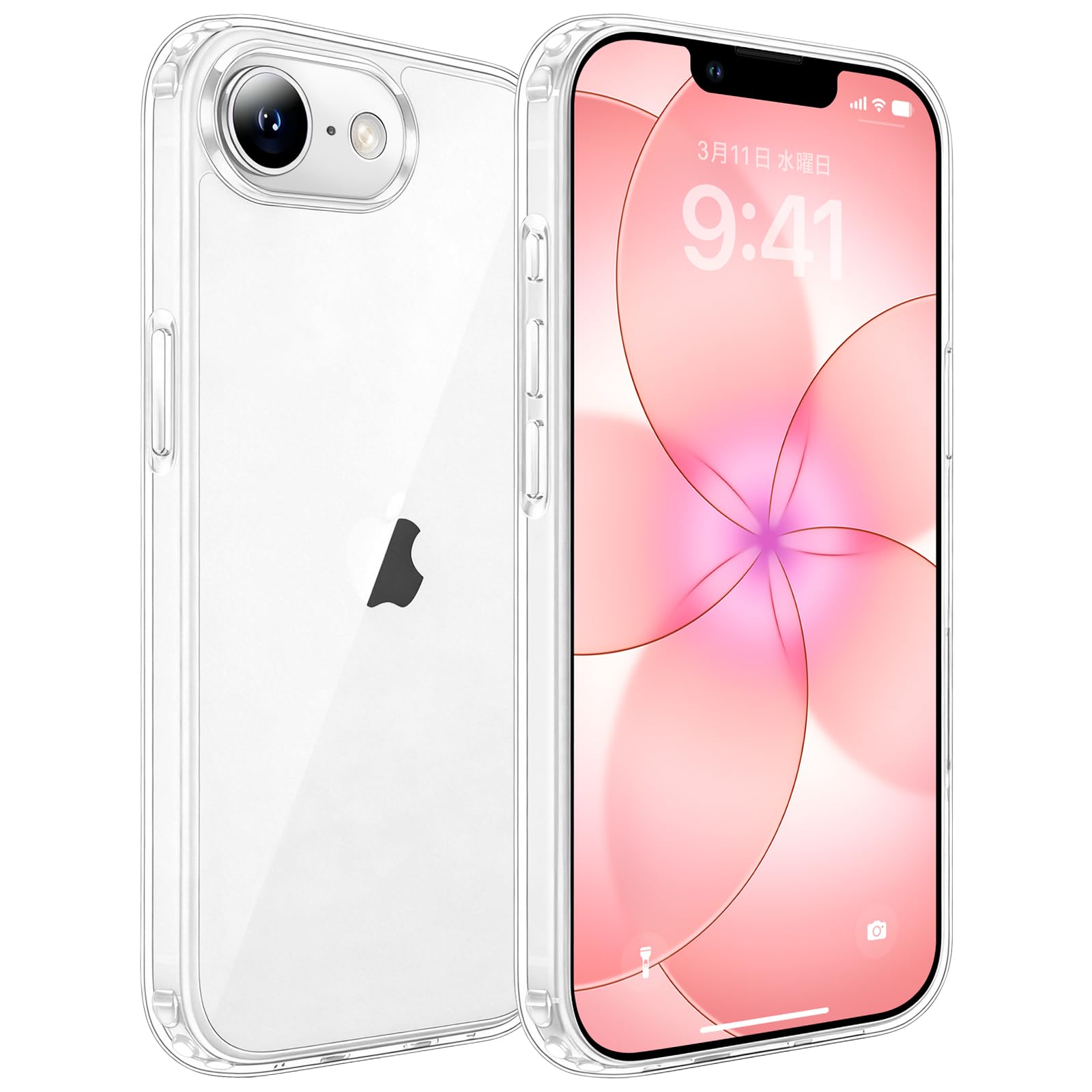 Eakanern For iPhone 17E 用 ケース クリア 米軍MIL規格 SGS認証 耐久性 黄ばみ防止 iPhone 17E/16E 透明ケース スマホケース ストラップホール付き