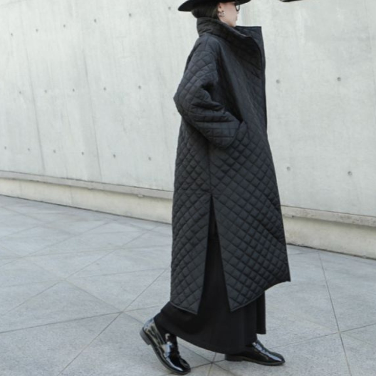 Fashionable open side slit coat(ME064)