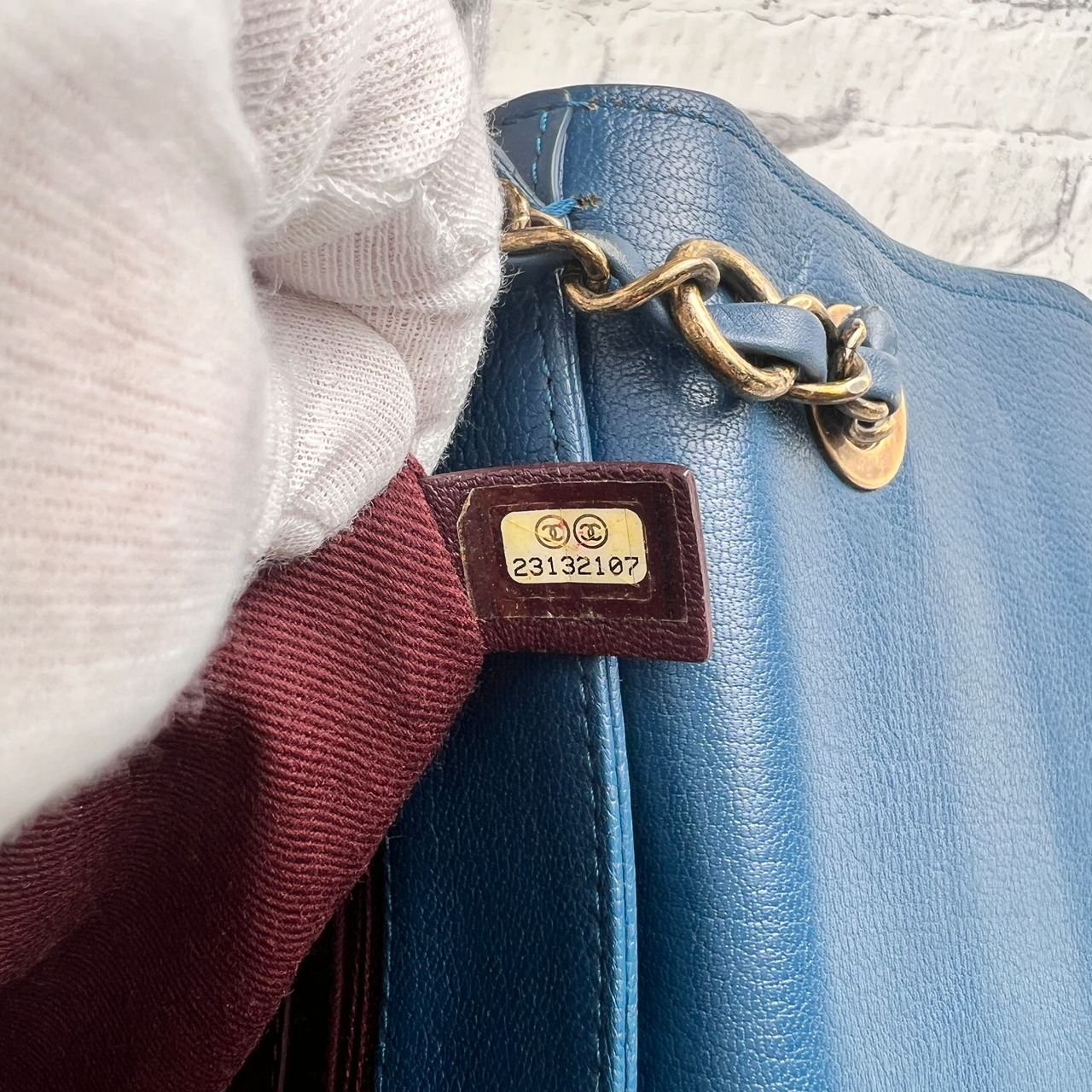 CHANEL シャネル ココマーク  レザー ショルダーバッグ ブルー A-11885