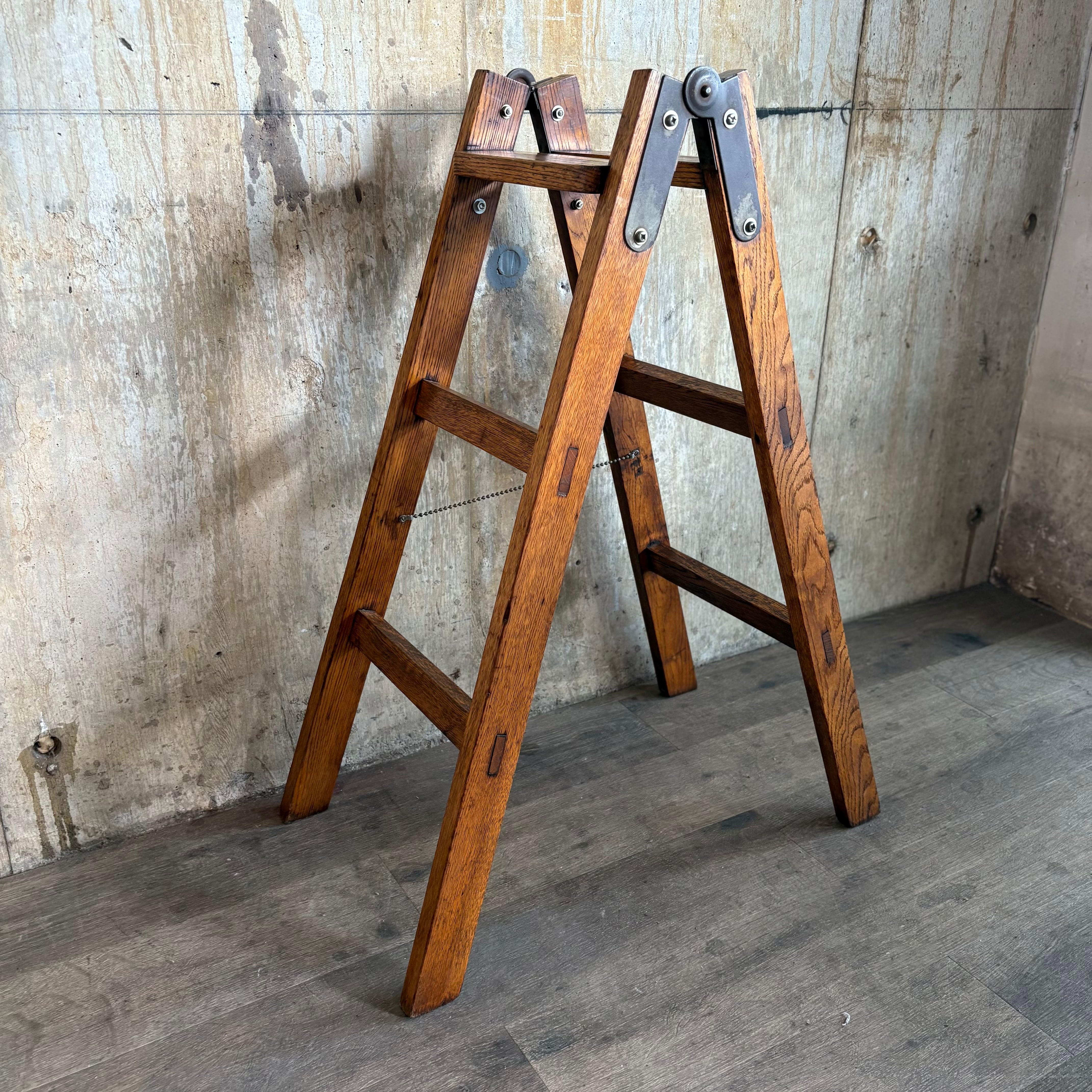 ヴィンテージ ステップラダー オーク材 脚立 ヴィンテージ ステップラダー オーク材 脚立 | used shop SIDE-2