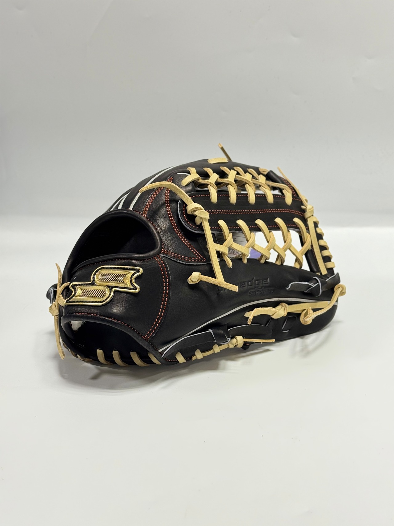 SSK 数量限定モデル　限定キップレザー使用　右投げ用　874型　ブラック×キャメル　ステッチカラーオレンジ・画像2