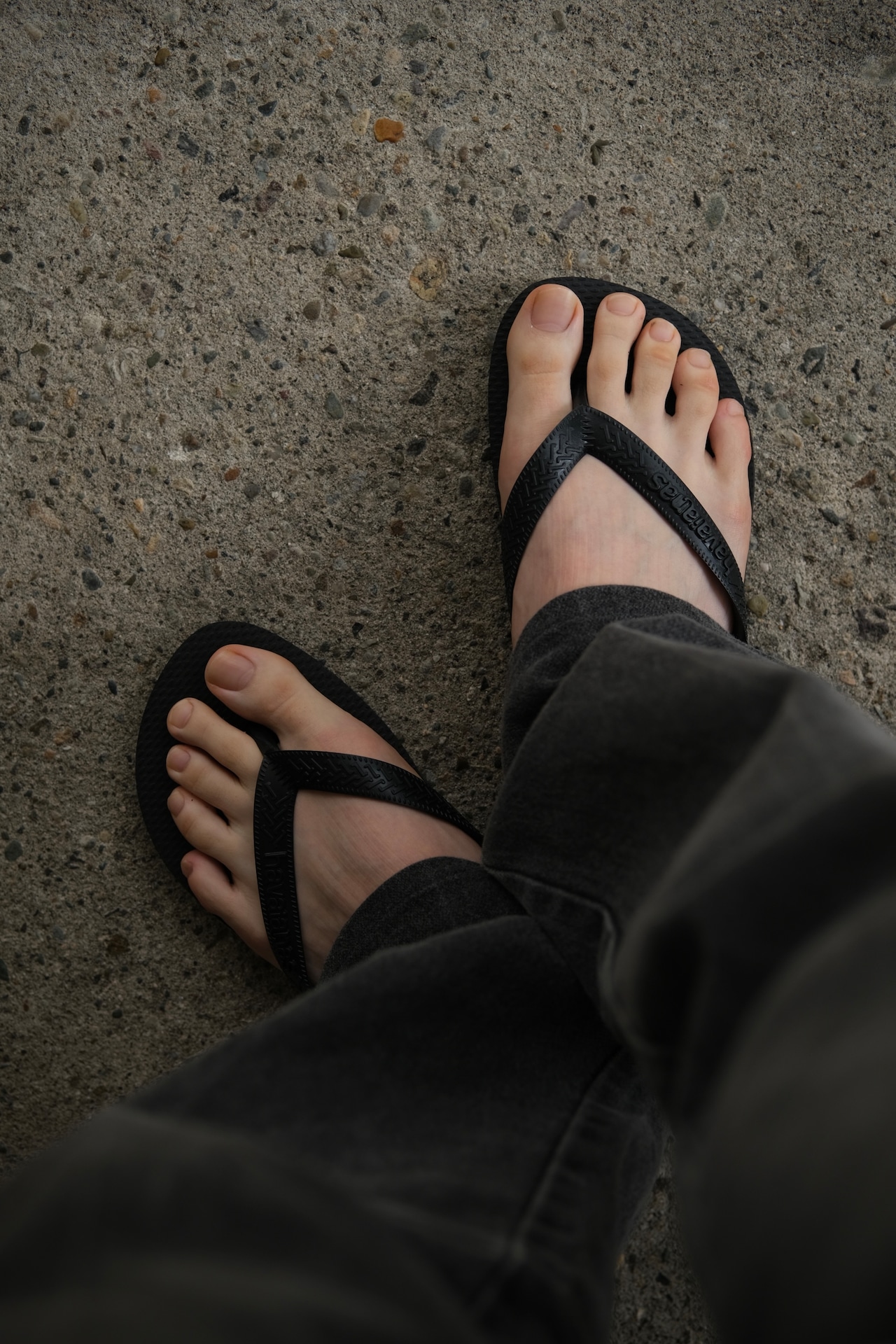 Utah/"havaians" TOP beach sandal/black