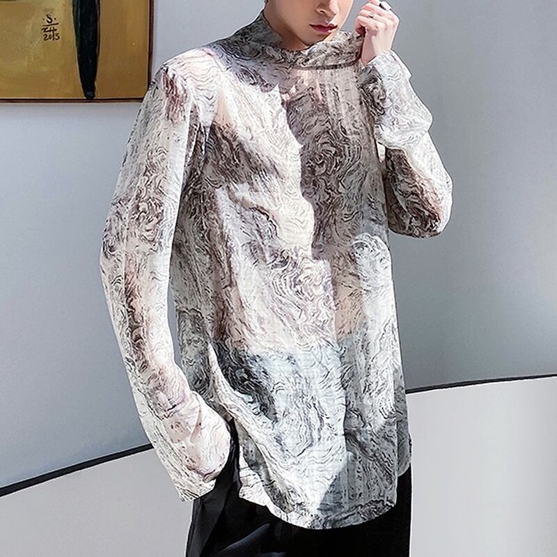 インクペインティング シアートップス プルオーバー LB0492