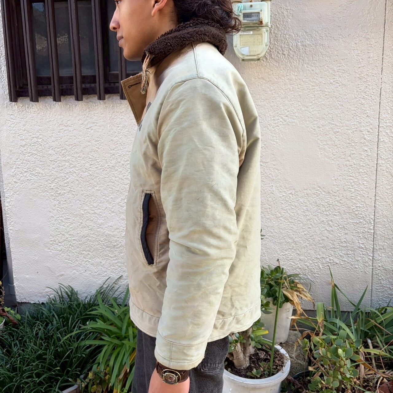 雰囲気抜群 70s フランス軍 実物 N-1 デッキジャケット 鬼フェード