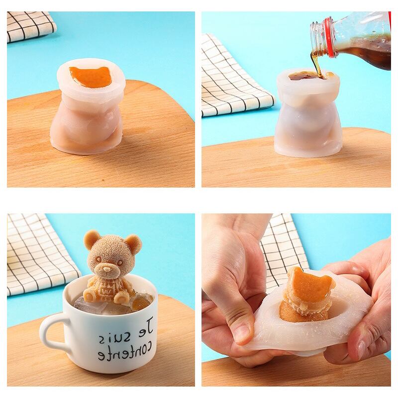 クマ シリコンモールド アイスキューブ くま 氷 キャンドル カフェ