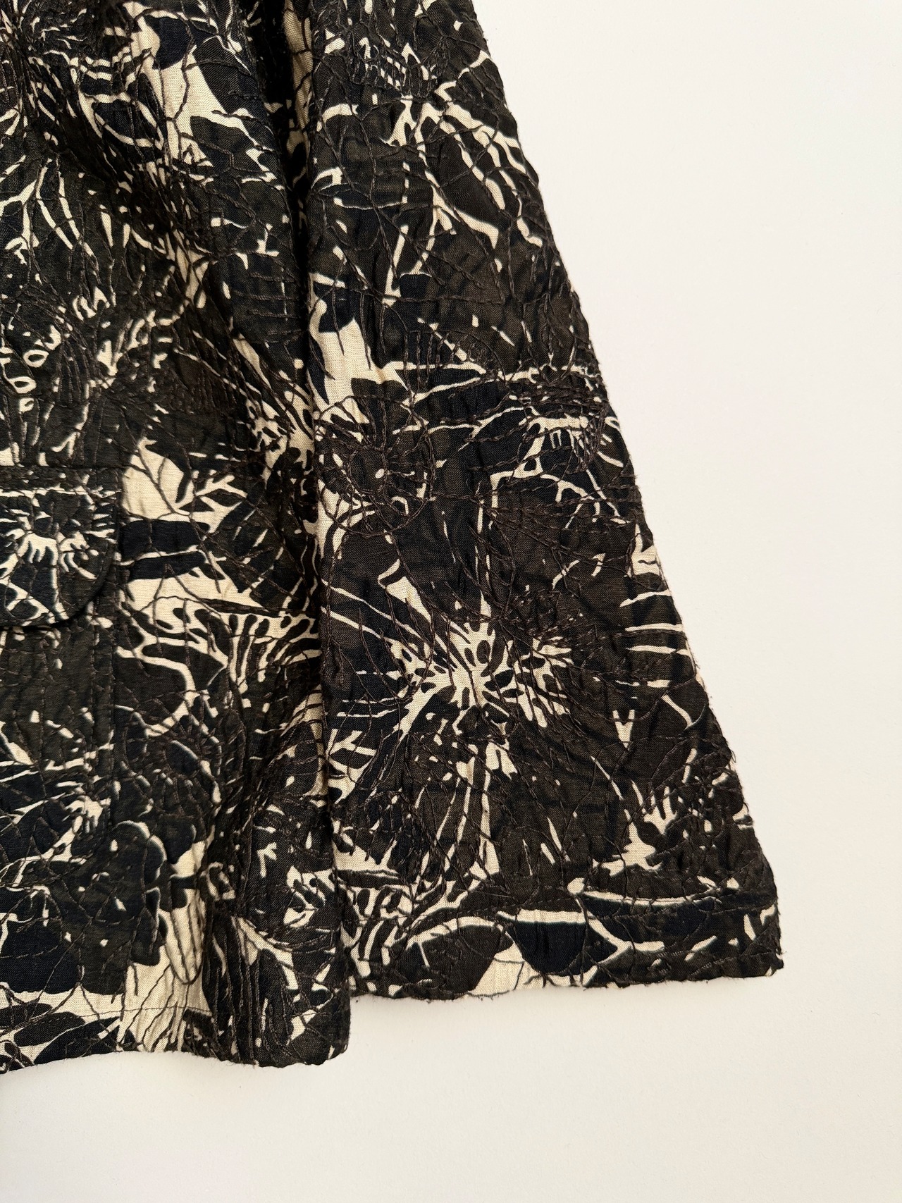 Chocolate floral quilted jacket - 7