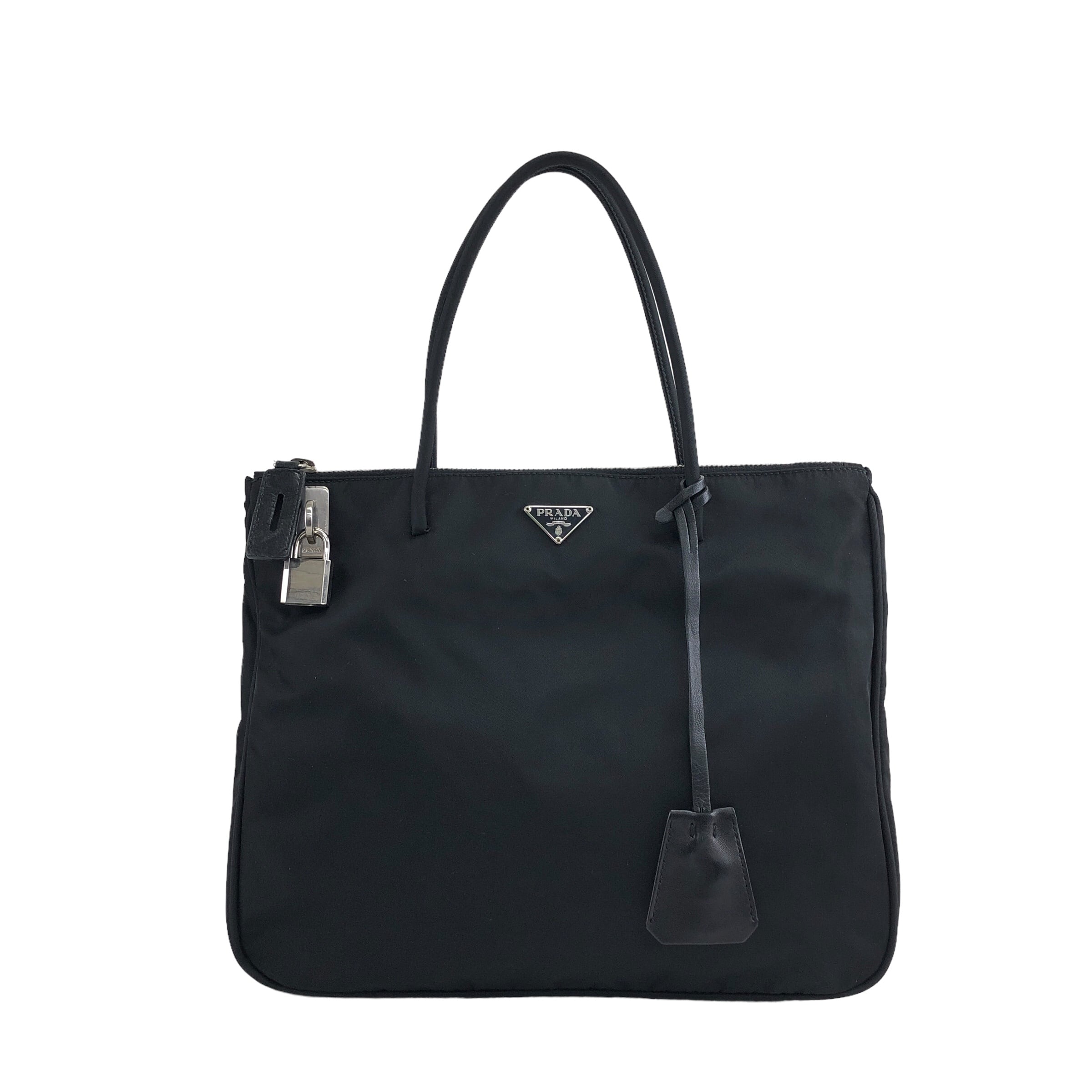PRADA プラダ ハンドバッグ ブラック トライアングルロゴ ナイロン
