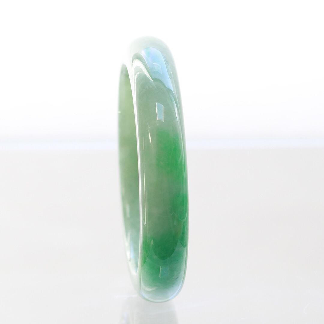 内径 約53mmx48mm 】楕円形 バングル gui fei/ green A貨翡翠