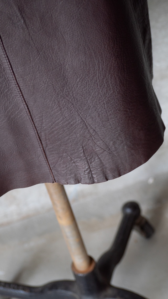 "TURNOVER" used Leather skirt