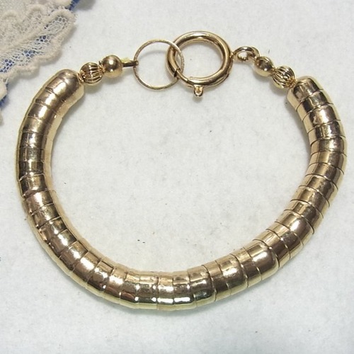 蛇腹メタルのブレスレット　コスチュームジュエリーのセール通販  10121BR