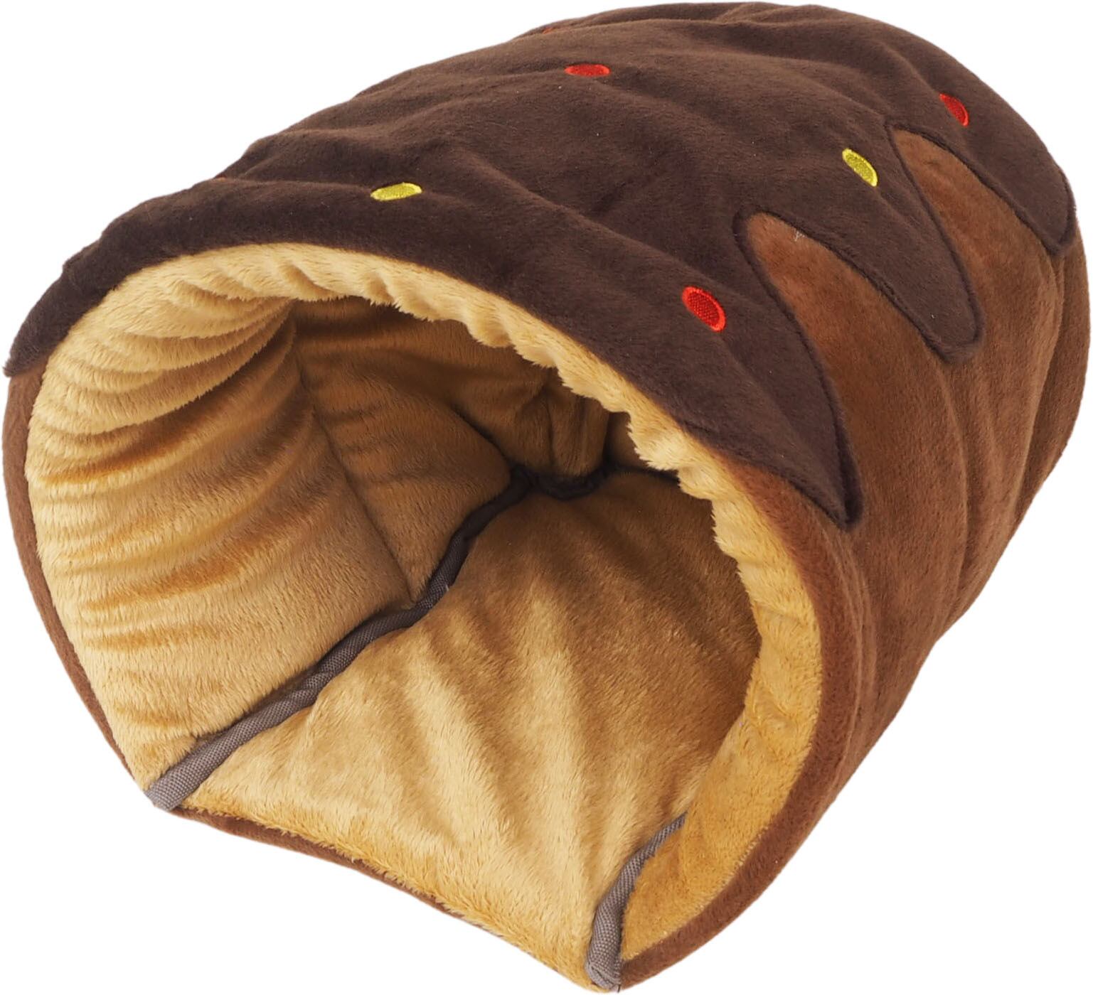 【小動物用品】ロールケーキのおうち 　ピンク/ブラウン