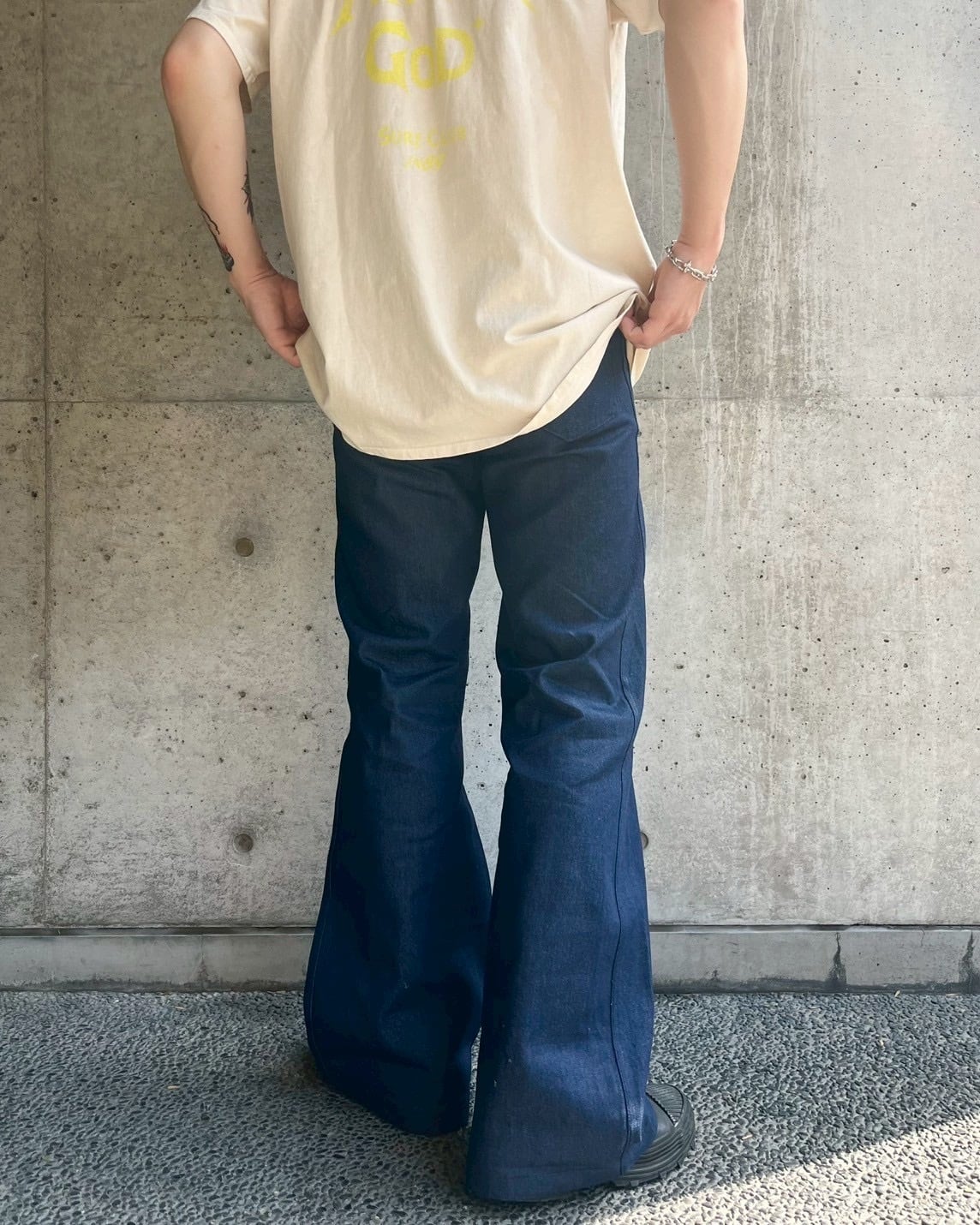 80s US NAVY Denim Sailor Pants | VOLAR