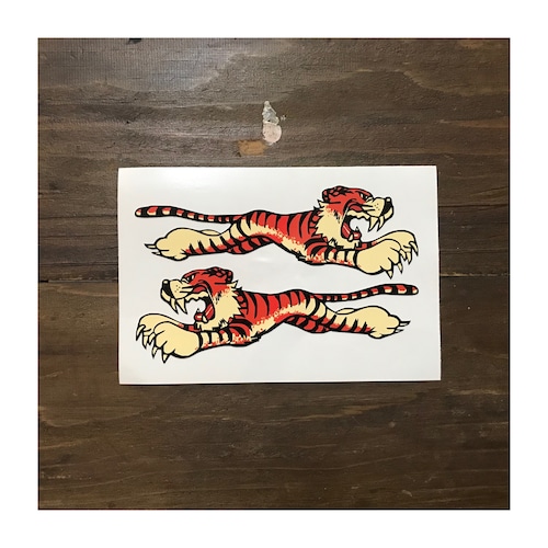 Tiger / Leaping Tiger Stickers 100mm #65