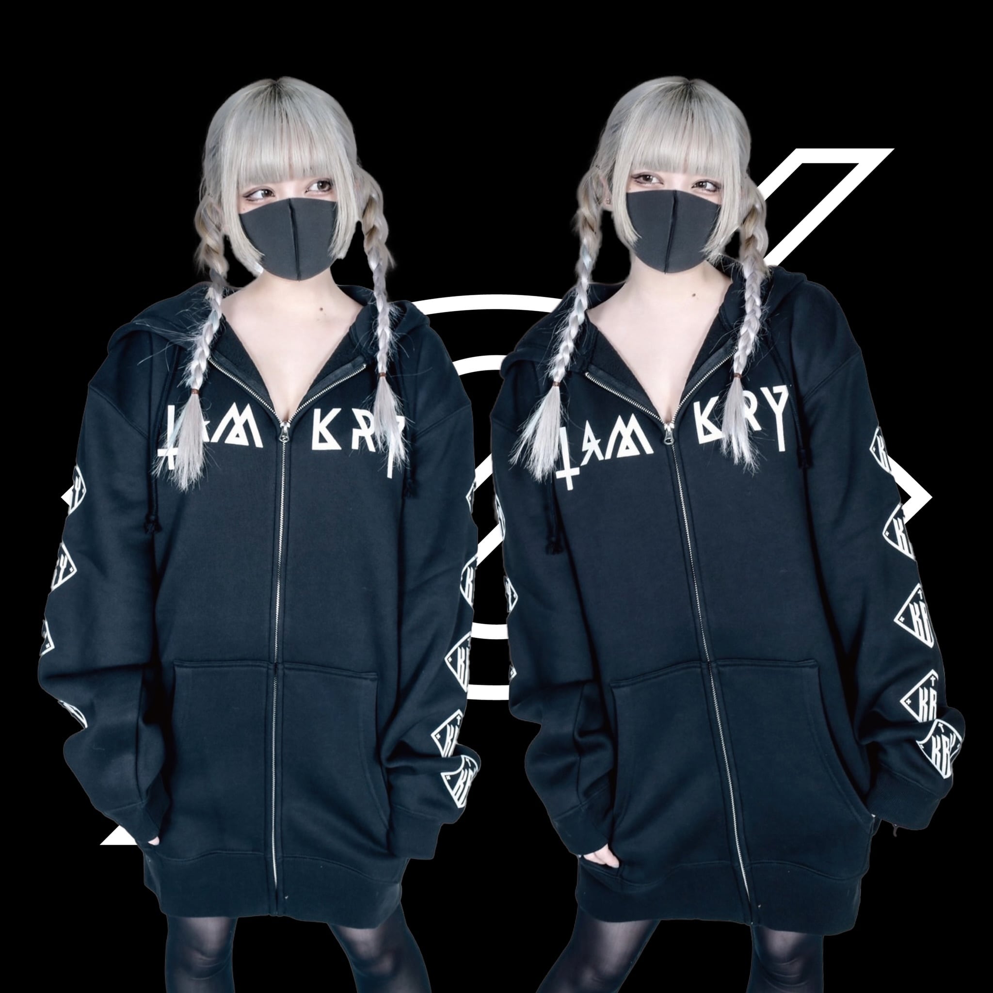 kry clothing 「伝説の」 zipパーカー