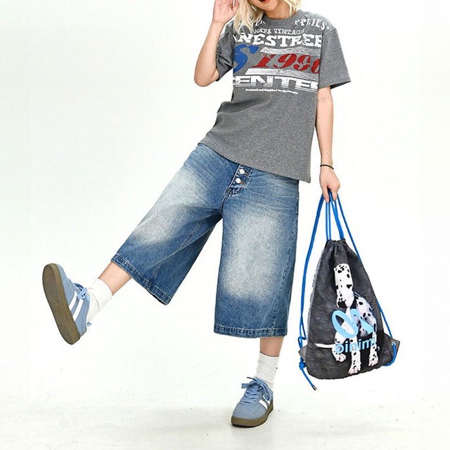 クラッシュロゴプリントTシャツ 2col   R01919