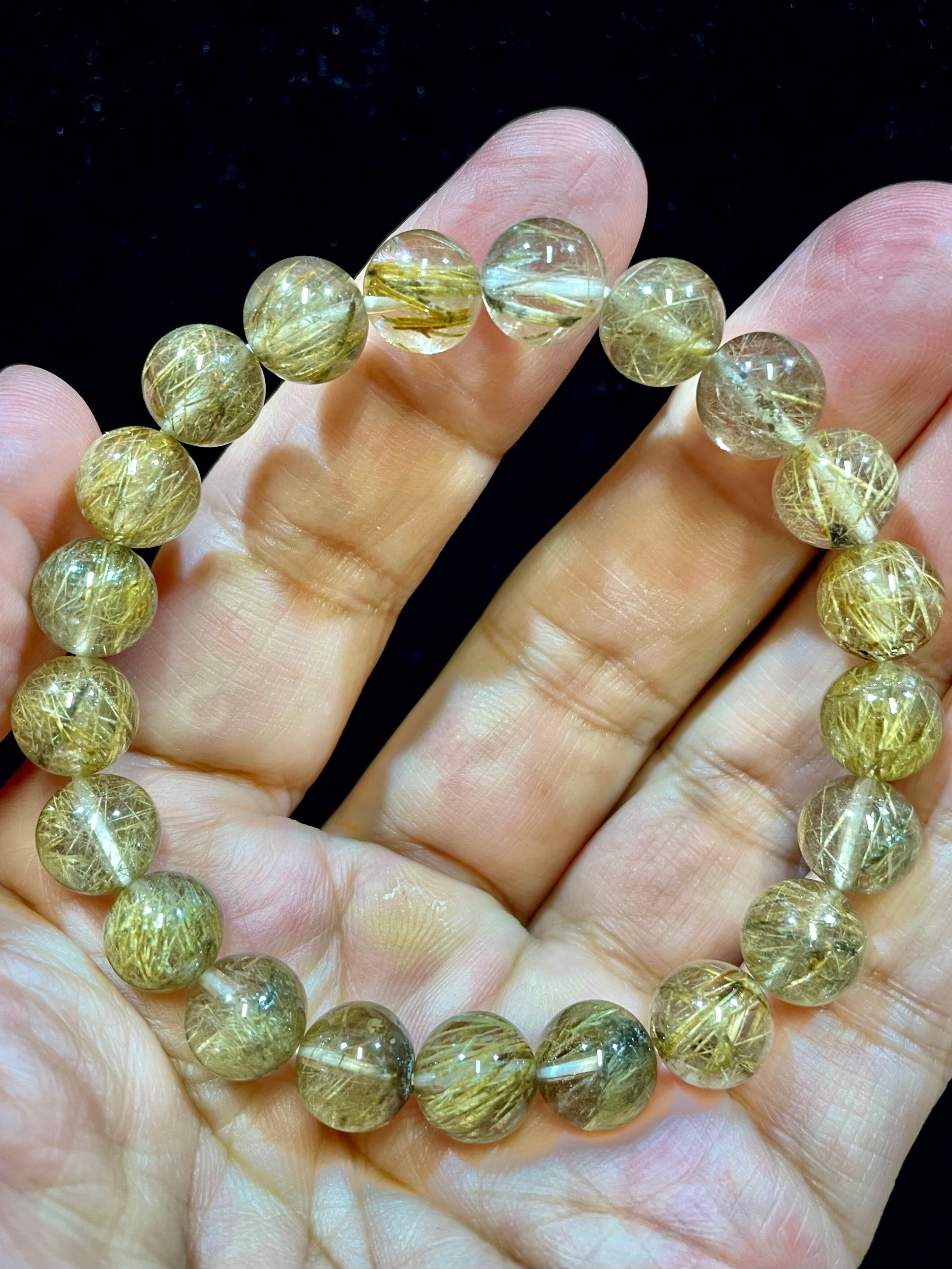 4) 超レア!「スタラクティティック・マイカinクオーツ」ブレスレットM