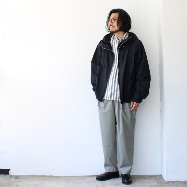 melple ナイロンZIPフードジャケット N.R.N.R Hooded Jacket （Black