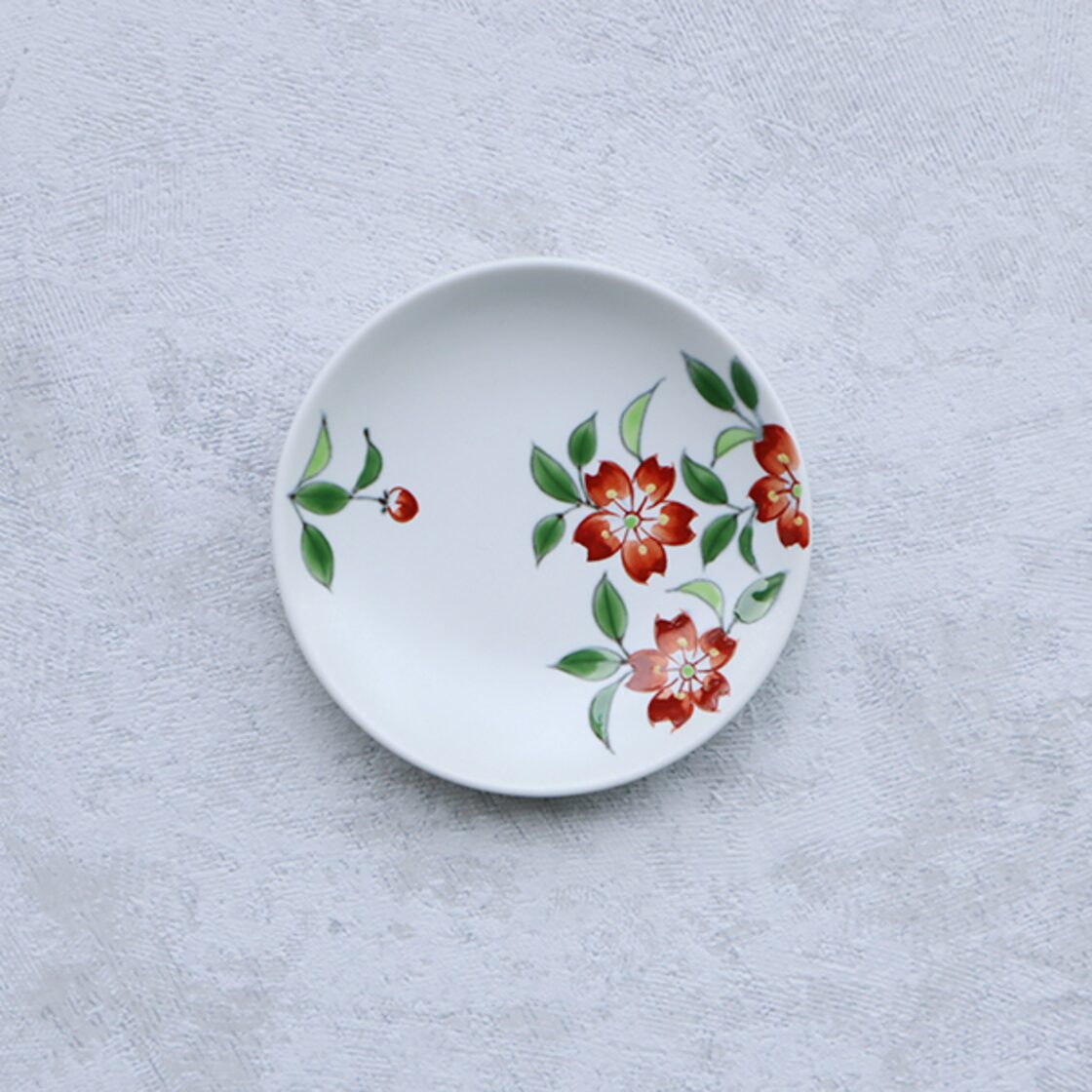 伊万里 桜紋大皿 （金閣】鍋島 優品 色鍋島 御所車桜紋 皿 古伊万里  