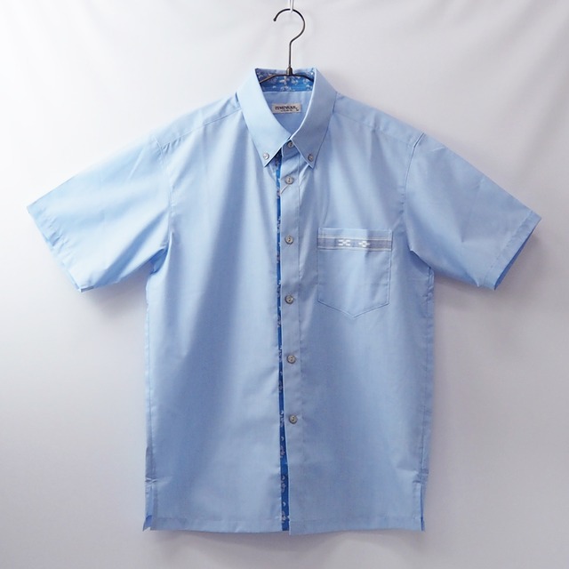 綿ポリ パナ・パピル 半袖 シャツ [MINSAH] メンズ かりゆしウェア