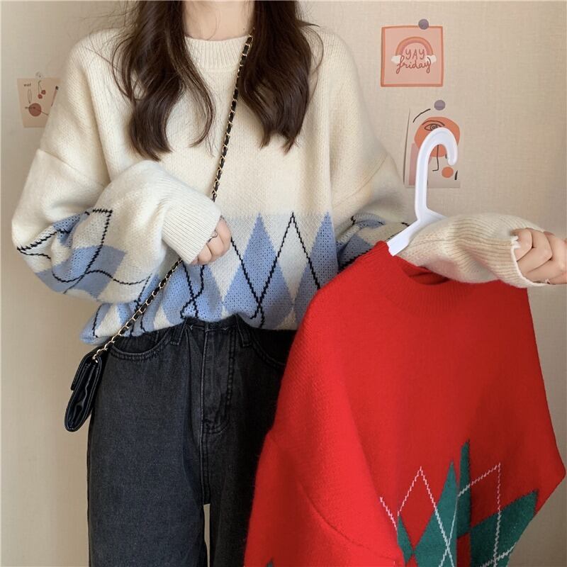 セーター スプリングオータムスタイルルーズシャツ ロング 春物 秋物 YY-ファッション84154666707