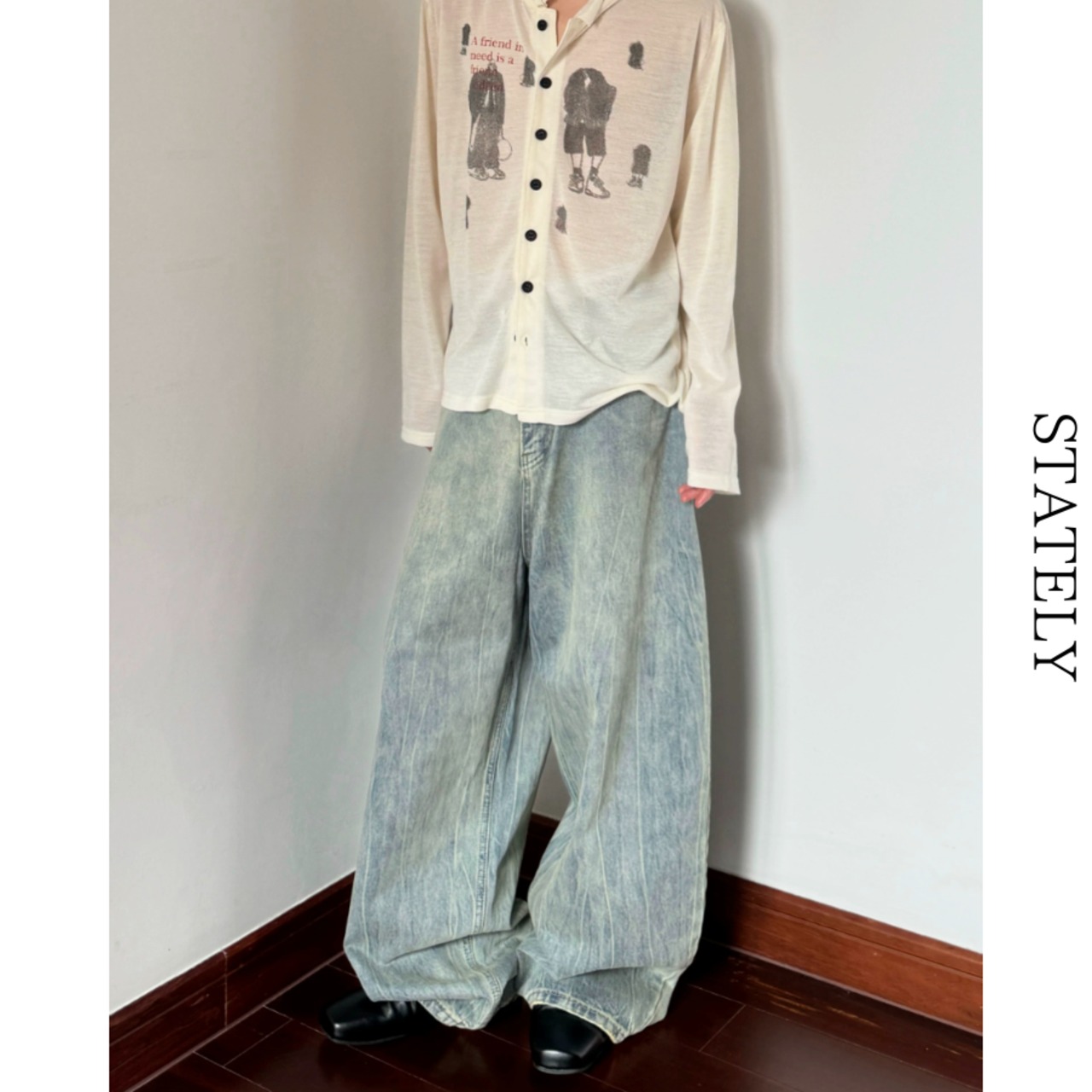 Vintage Mist Wide Denim_B120・画像6