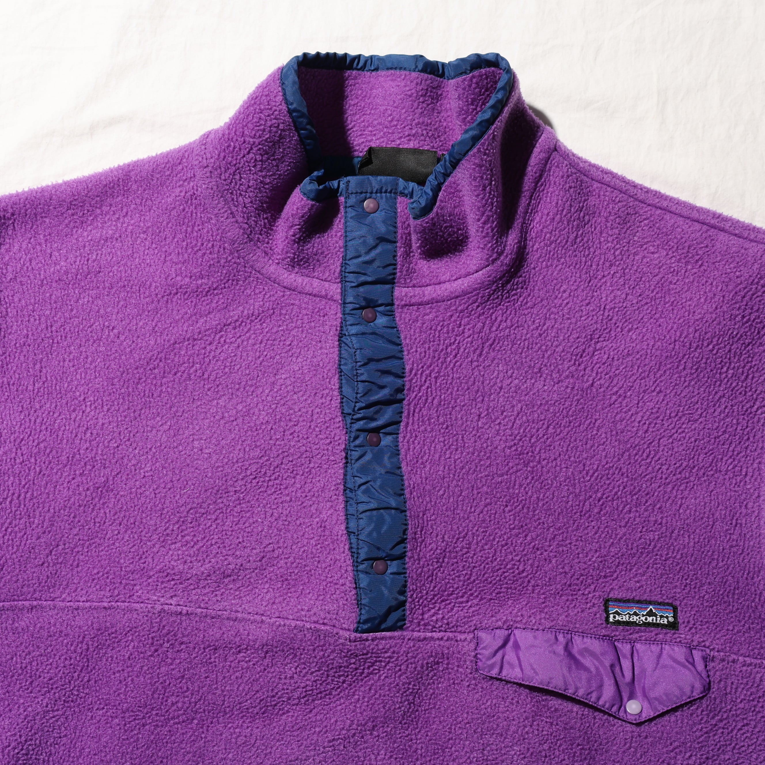 XL 93年 USA ナイロン前立て 旧肉厚個体 パープル Synchilla Snap-T