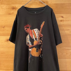 【LECTROGROUNDED】キースリチャーズ バンドTシャツ Keith Richards プリント ストーンズ Lサイズ US古着