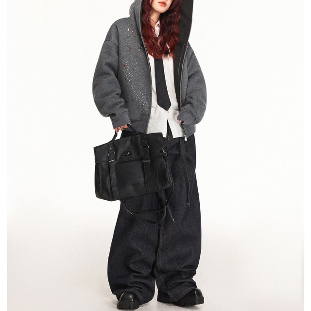 stardust sweat zip-up hoodie　スターダストスウェットジップアップフーディー　J1702