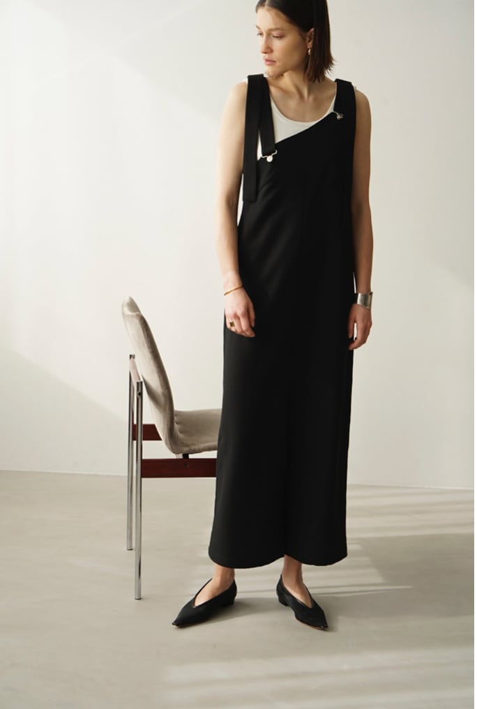 23SS】CLANE クラネ / SLANT LINE SALOPETTE ONE PIECE | TRENT