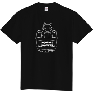 【あんらいオリキャラ】樽猫半袖Tシャツ【ブラック】