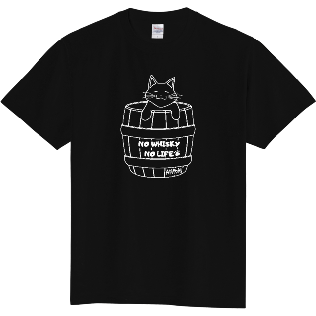 【あんらいオリキャラ】樽猫半袖Tシャツ【ブラック】