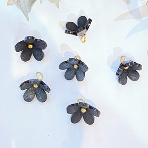 【アウトレット】ジャスミン(ピン付きタイプ）ブラック5個セット