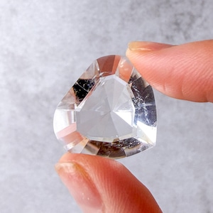 クリアクォーツ|ハートファセットカット|ランダム1点 * Clear Quartz * 天然石